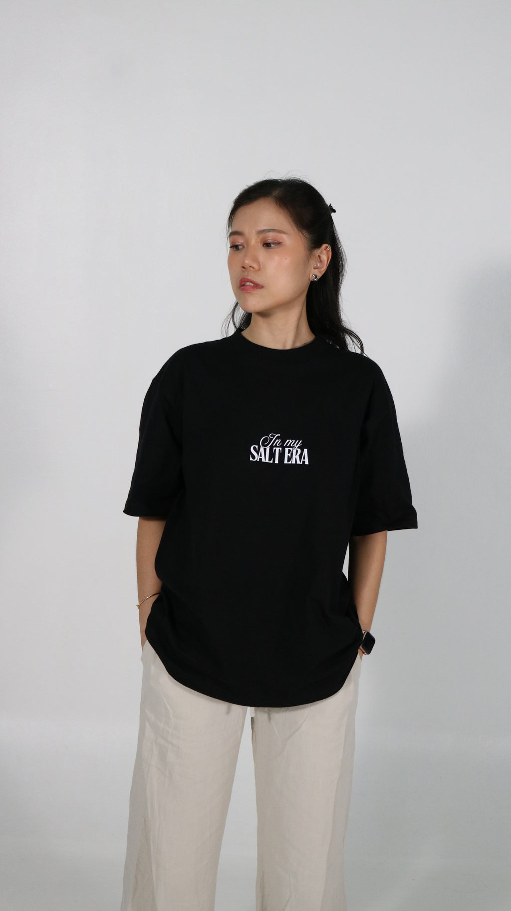 "In my Salt Era" - Oversized Black T-Shirt