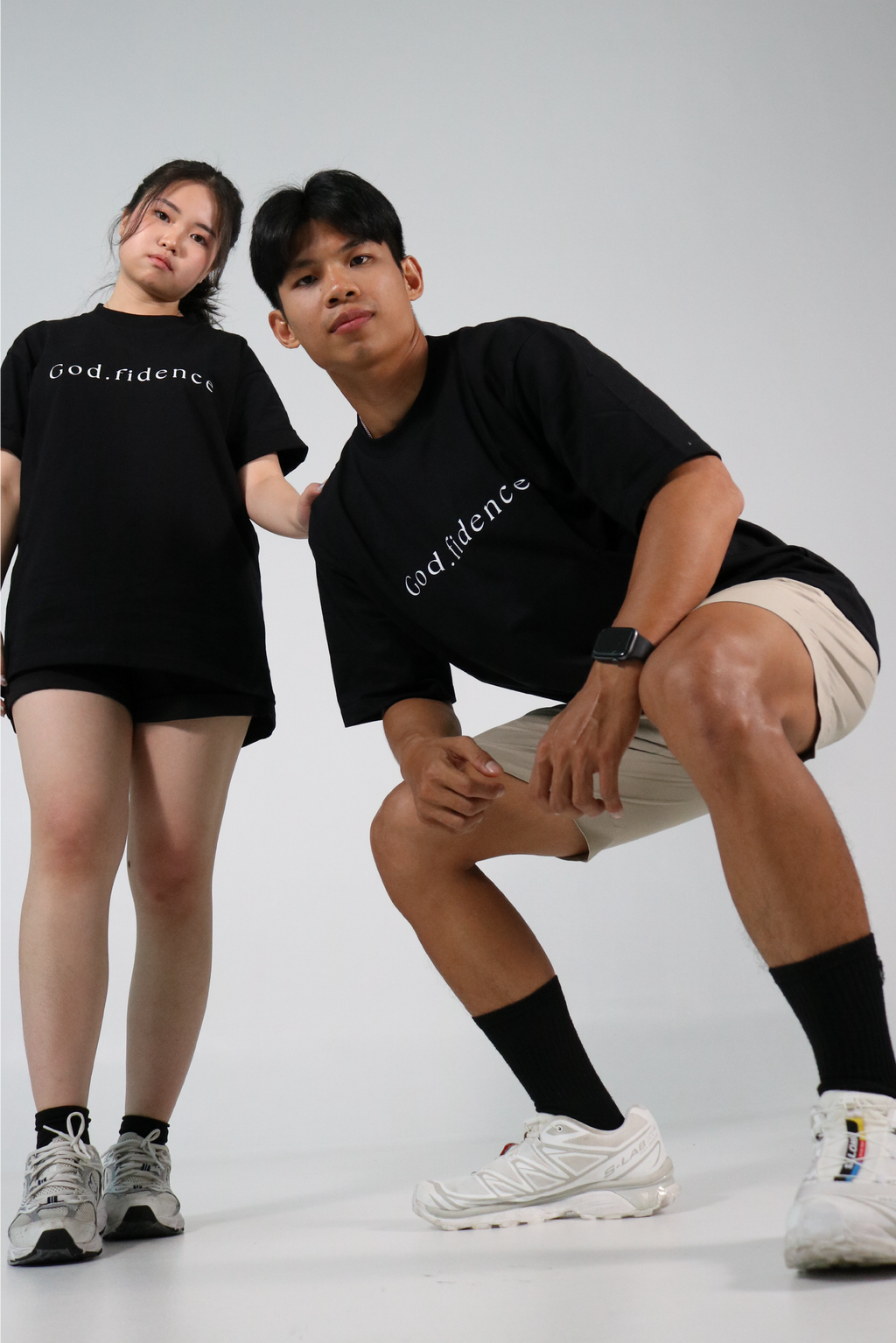 "God.fidence" - Oversized Black T-Shirt