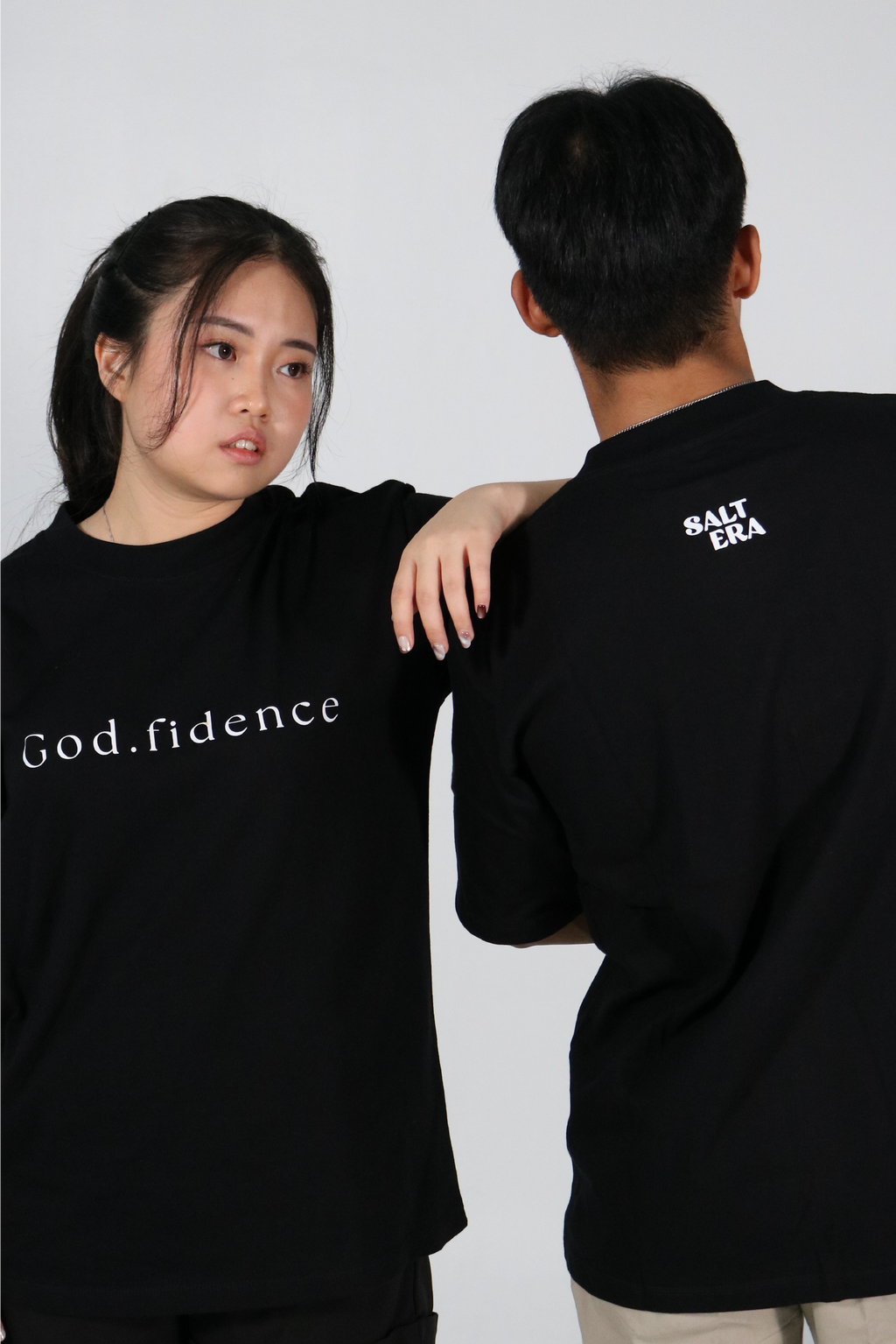 "God.fidence" - Oversized Black T-Shirt
