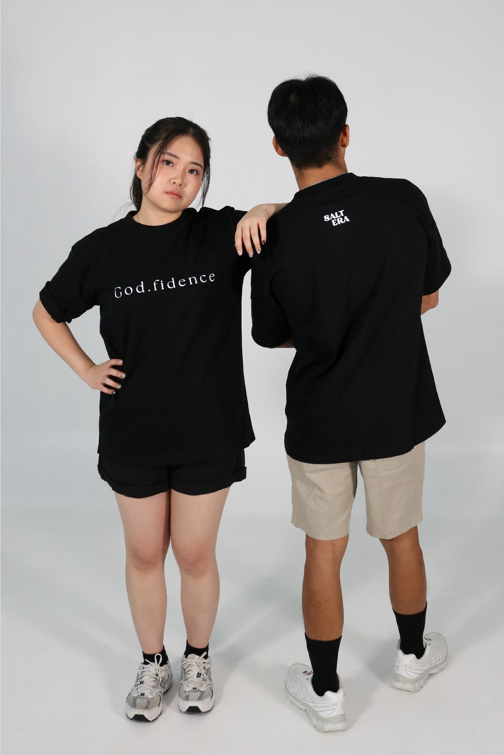 "God.fidence" - Oversized Black T-Shirt