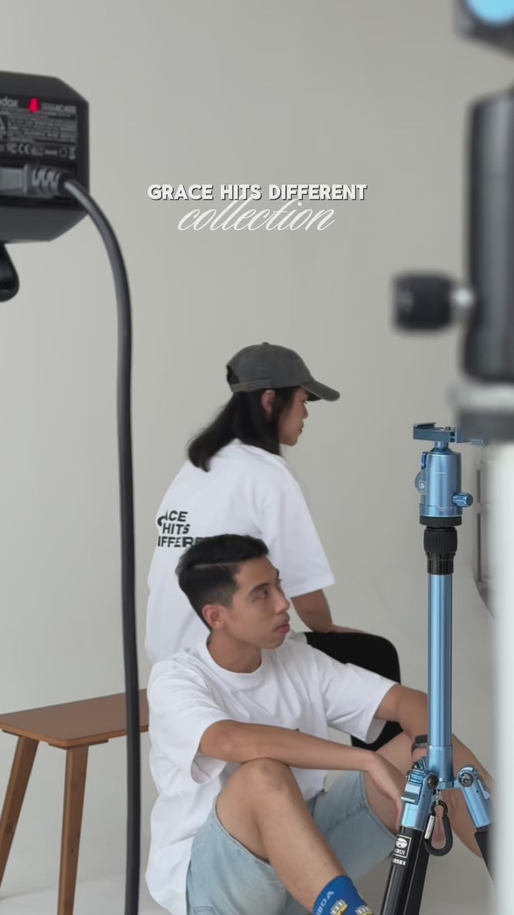 "Grace hits different" - Oversized White T-Shirt